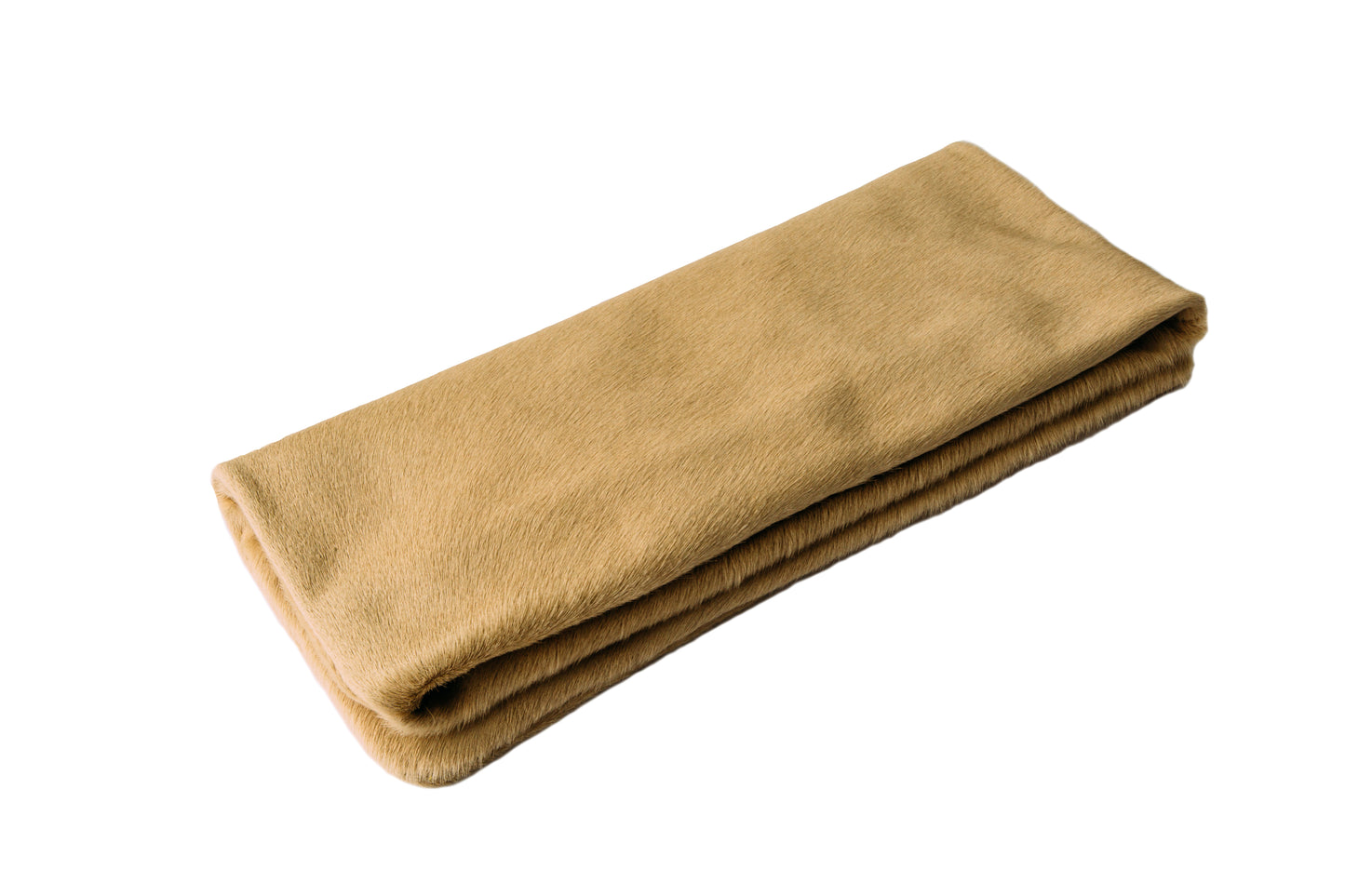 Oversized Calf Hair Clutch in Caramel