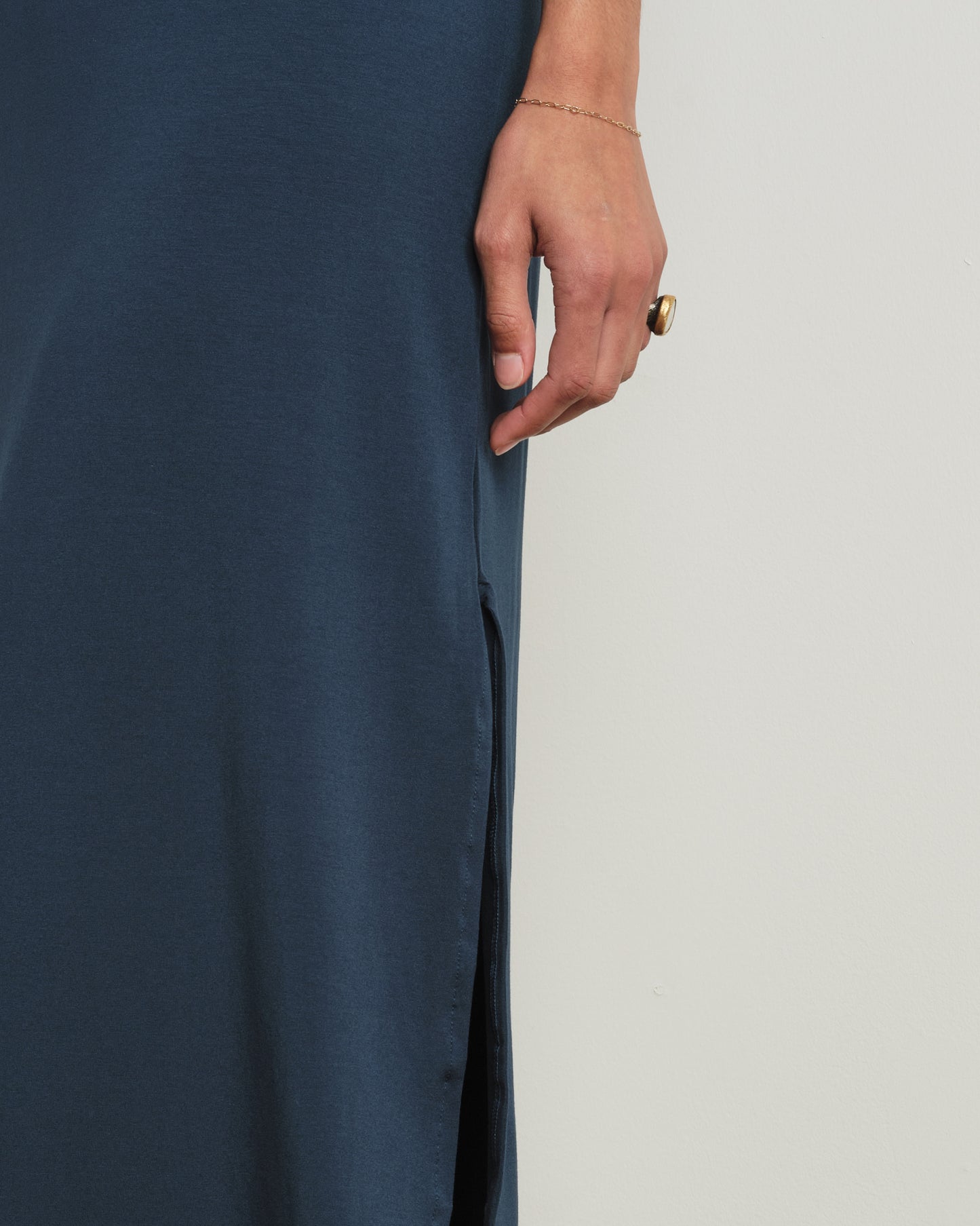 Long Easy Dress in Navy