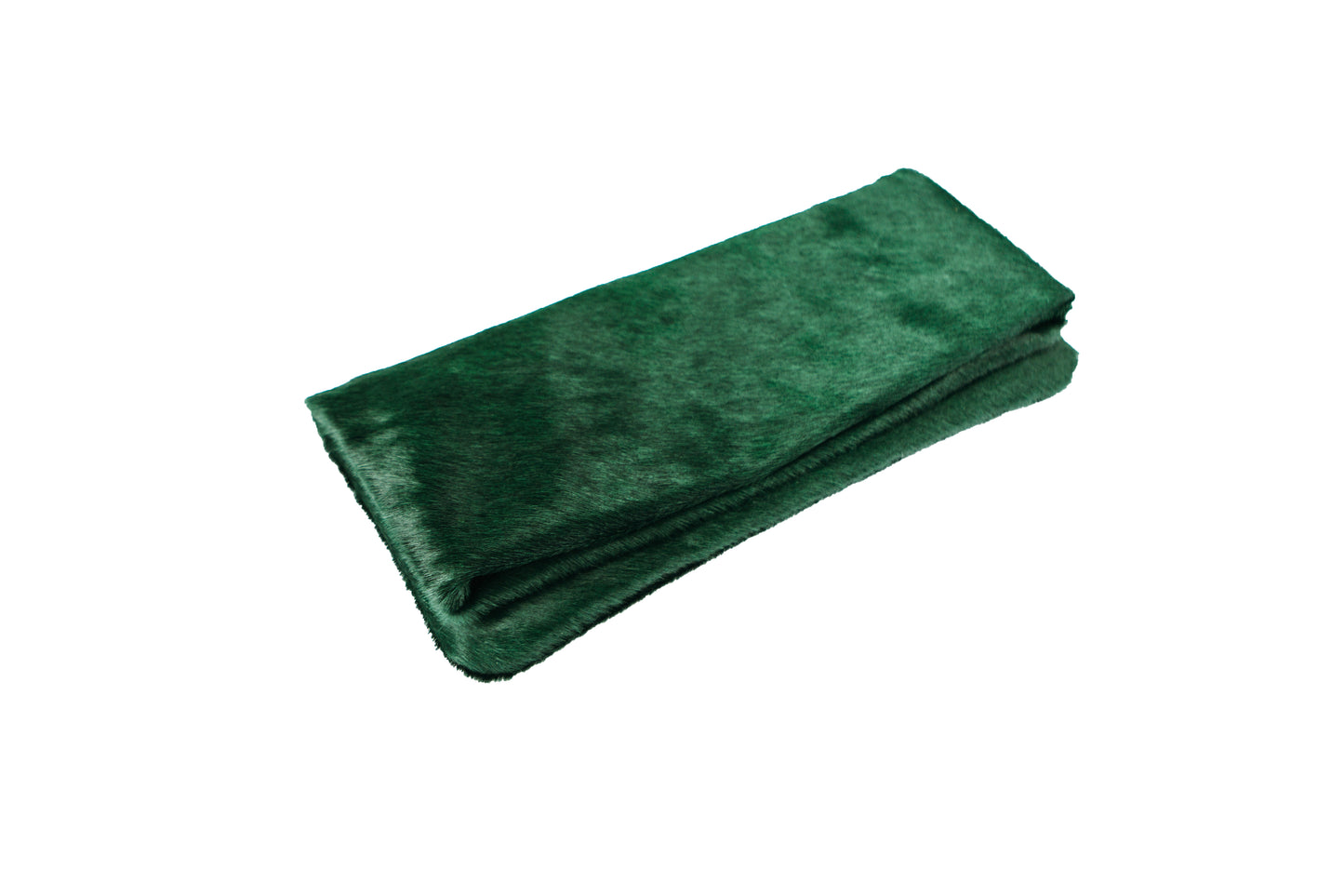 Oversized Calf Hair Clutch in Emerald